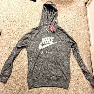 Nike Womens thin grey hoodie sweatshirt